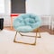 Flash Furniture Kids Dusty AquaSoft Gold Faux Fur Saucer Chair FV-FMC-030-DTAQ-SGD-GG - alternate 6